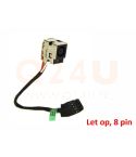 HP DC Jack 4.5 x 3.0 mm, 8 pin, CBL00380-0200