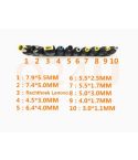 Laptop oplader plug van 5.5x2.5 mm, 10 delig - max 90 watt