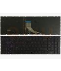 HP Pavilion 15-DA 15-DB 15-CX series laptop toetsenbord, US - zwart - met paars licht