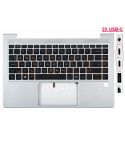 HP Probook 440 445 G8 G9 top case met toetsenbord - met licht - 2X USB-C