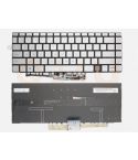 HP Spectre x360 14-EA 14-EB 14-AE US qwerty toetsenbord - zilver - licht
