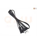 Netsnoer, 2 aderig, zwart, 1.5m