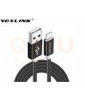Voxlink USB - lightning high quality kabel, 1 meter - zwart