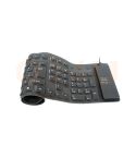 Q24U Flexibel silicone toetsenbord, USB, zwart