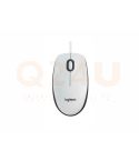 Logitech B100 Optical Muis, wit met USB interface