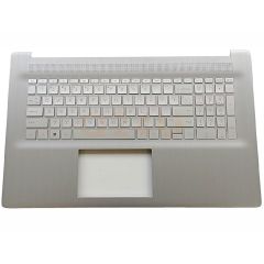 HP 17-CN 17-CP 17T-CN top case US toetsenbord - zilver - M50456-001 - licht