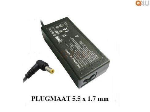 Q24U - OEM, Acer, Packard Bell laptop oplader 19v, 3.42a - 5.5 x 1.7.0 mm