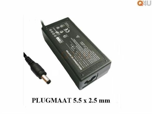 Q24U - OEM, Asus, Fujitsu, Toshiba laptop oplader oplader 19v, 3.42a - 5.5 x 2.5 mm