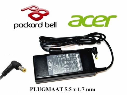 Acer, Packard Bell laptop oplader 19v, 4.74a - 5.5 x 1.7.0 mm