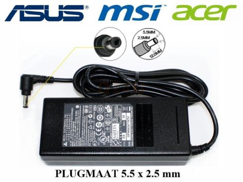 Asus, Fujitsu, Toshiba laptop oplader oplader 19v, 4.74a - 5.5 x 2.5 mm
