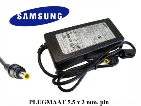 Samsung laptop oplader 19v, 4.74a - 5.5 x 3.0 mm