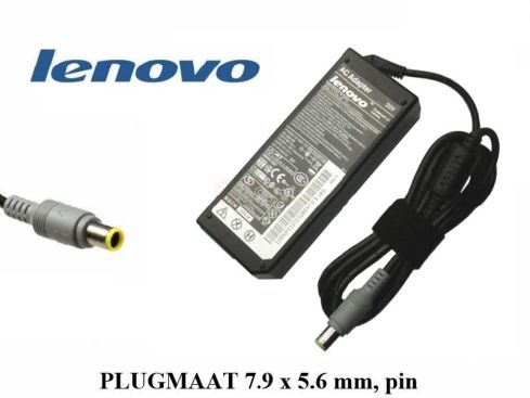 Lenovo laptop oplader 20v, 3.25a - 7.9 x 5.6 mm met pin