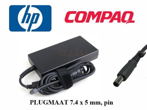 HP laptop oplader 19.5v, 7.7 - 150 watt - 7.4 x 5.0 met pin