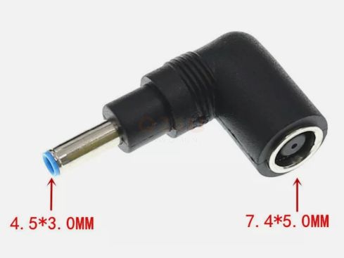 DC 7.4 x 5.0 mm naar 4.5 x 3.0 mm adapter voor HP