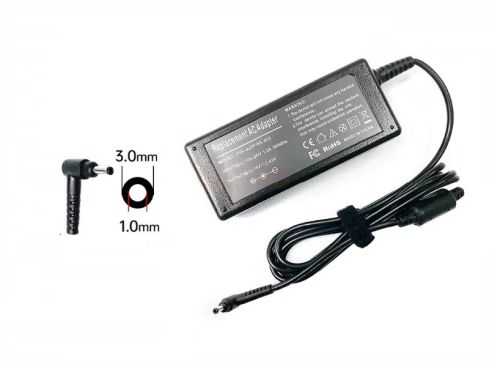Q24U - OEM laptop oplader 19v 3.42a - 65 watt - 3.0 x 1.0 mm