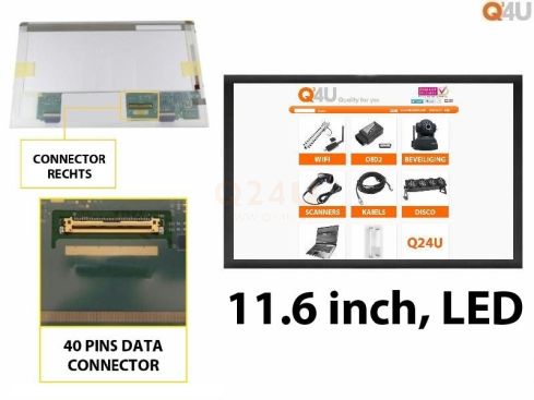 Scherm 11.6 inch, 1366 x 768, LP116WH1-TL N1 - Glanzend