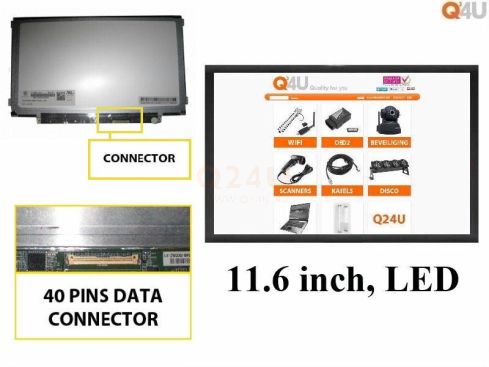Scherm 11.6 inch, 1366 x 768, B116XW03 V.1 - Mat