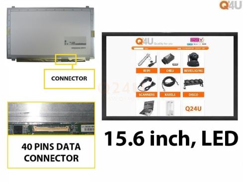 Scherm 15.6 inch, 1366 x 768, B156XW03 V.1 - Glanzend
