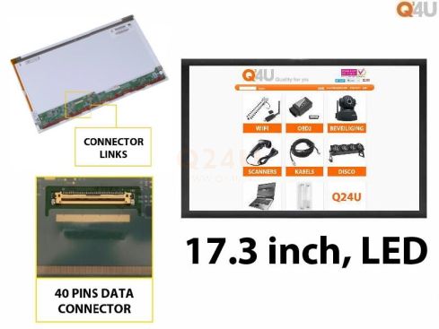 Scherm 17.3 inch, 1600 x 900, B173RW01 V.0 - Glanzend - gebruikt
