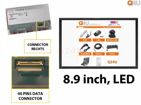 Scherm 8.9 inch, 1024 x 600, LP089WS1(TL)(A4) - Glanzend