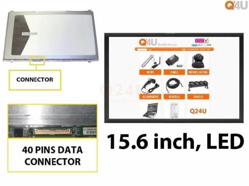 Scherm 15.6 inch, LTN156AT19-001, mat, 40 pin