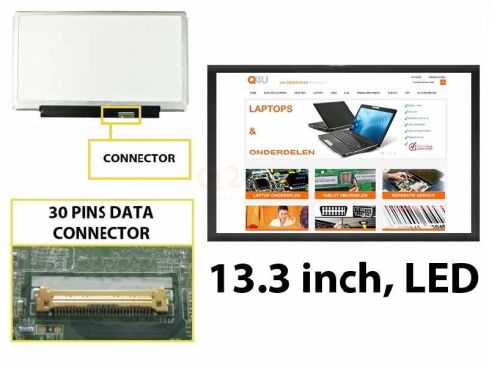 Scherm 13.3 inch, 1366 x 768, B133XW03 V.1 - Mat