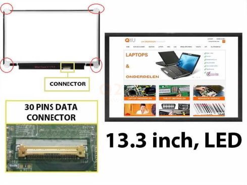 Scherm 13.3 inch, 1366 x 768, HB133WX1-402 - Glanzend