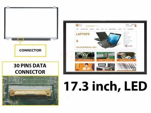 Scherm 17.3 inch, 1600 x 900, B173RTN02.1 - Glanzend