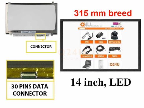 Scherm 14.0 inch, 1366 x 768, N140BGA-EA4 rev C1 - Mat - 315 mm breed - gebruikt -  grade A