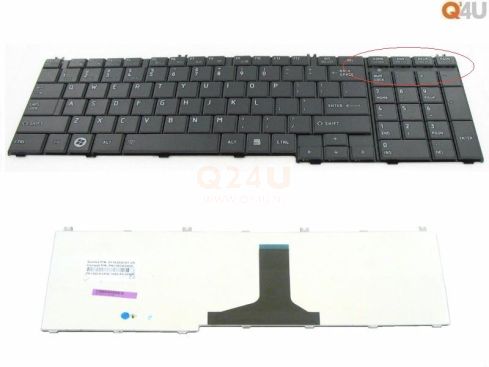 Toshiba Satellite C660 L650 L655 L670 series laptop toetsenbord, US - zwart