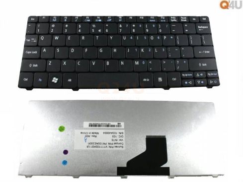 Acer Aspire One 521 532 533 D255 series laptop toetsenbord, US - zwart
