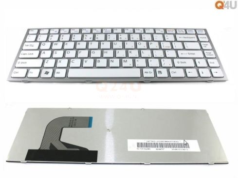 Sony Vaio VPC-S series laptop toetsenbord, US - wit - zilver frame