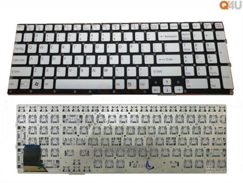 Sony Vaio VPC-SE series laptop toetsenbord, US - zilver