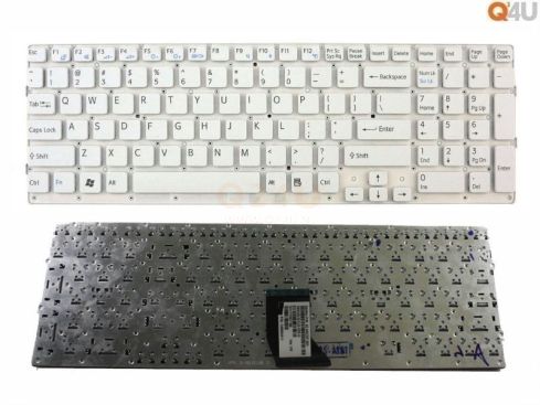 Sony Vaio VPC-CB serie laptop toetsenbord, US - wit
