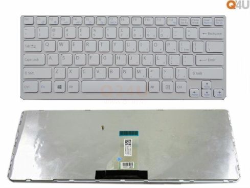 Sony Vaio SVE14 Series laptop toetsenbord, US - wit met frame