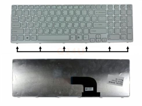 Sony Vaio SVE15 series laptop toetsenbord, US - wit