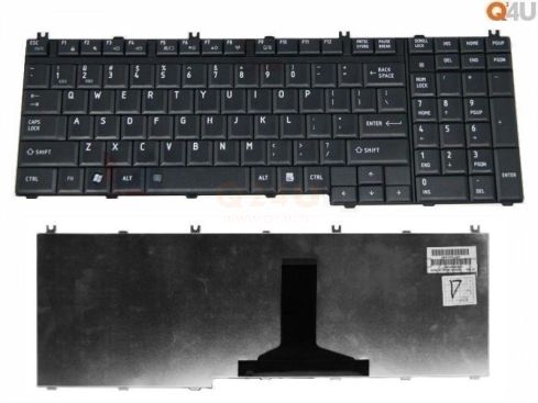 Toshiba Qosmio F750 series laptop toetsenbord, US - zwart