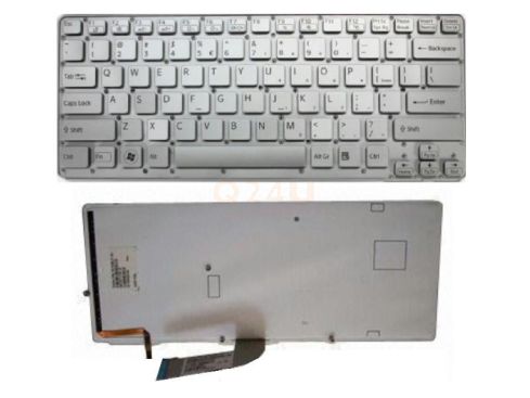 Sony Vaio VPC-SD VPC-SB series laptop toetsenbord, US - zilver - met licht