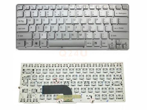 Sony Vaio VPC-SD VPC-SB series laptop toetsenbord, US - zilver