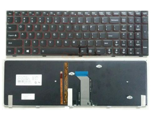 Lenovo IdeaPad Y500 series laptop toetsenbord, US - zwart - met rood licht