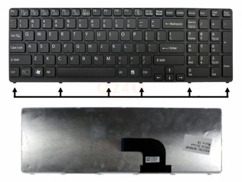 Sony VAIO SVE17 series laptop toetsenbord, US - zwart