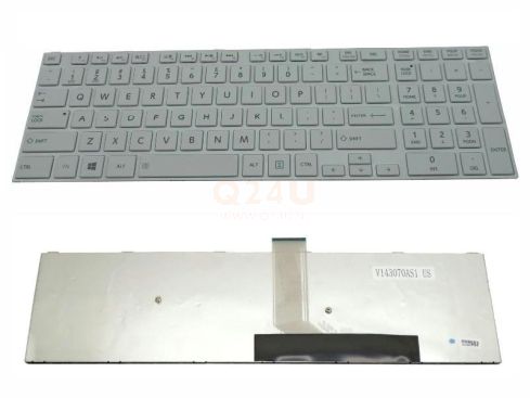 Toshiba Satellite L50 L50-A L50D series laptop toetsenbord, US - wit - met frame