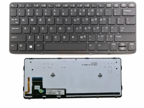 HP Elitebook 820 G1 laptop toetsenbord, US - zwart - zwart frame - licht