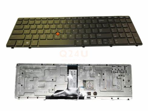 HP EliteBook 8760P 8760W 8770W laptop toetsenbord, US - zwart - zonder licht - mist 1 schroefpunt