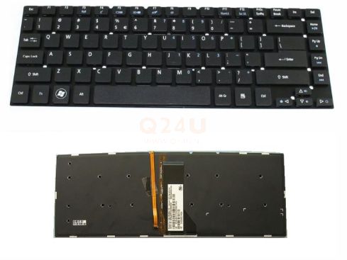 Acer Aspire 3830 4755 4830 series toetsenbord, US - zwart - met licht