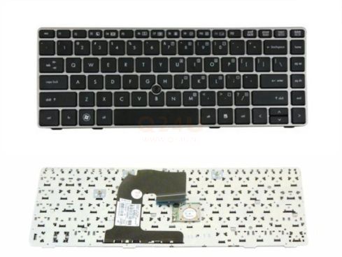 HP EliteBook 8460P 8460W ProBook 6460B laptop toetsenbord, US - zwart/zilver - met pointer