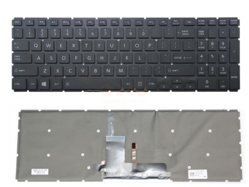 Toshiba Satellite L50-B L50D-B L50DT-B series laptop toetsenbord, US - zwart - met licht