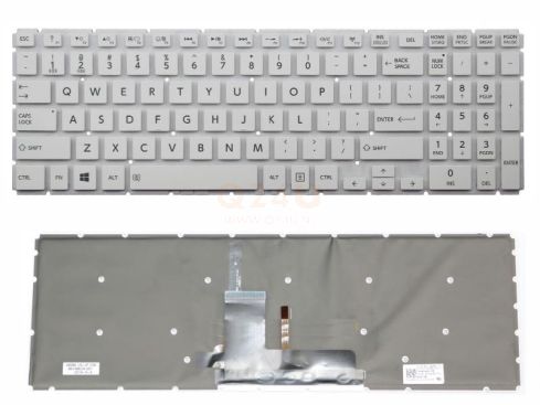 Toshiba Satellite L50-B L50D-B L50DT-B series laptop toetsenbord, US - wit - met licht