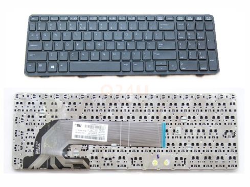 HP ProBook 450 455 G0 G1 series laptop toetsenbord, US - zwart - zonder licht - met frame