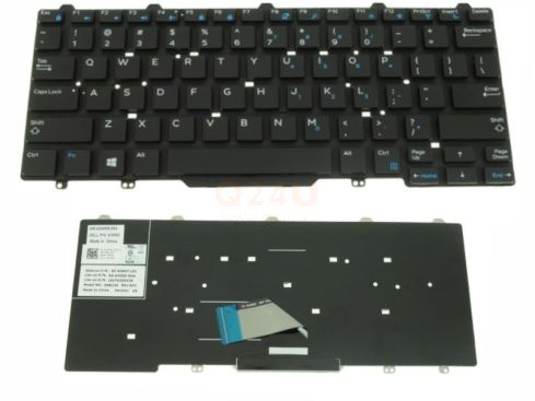 Dell Latitude 3340 E5450 E7450 laptop toetsenbord, US - zwart
